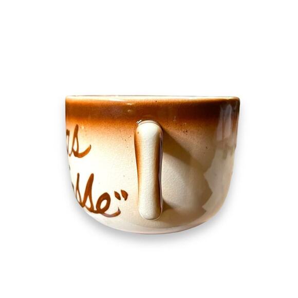 Vintage “Texas Demitasse” Pair Ceramic Glazed Oversized Coffee Mugs Japan Made - Picture 11 of 16